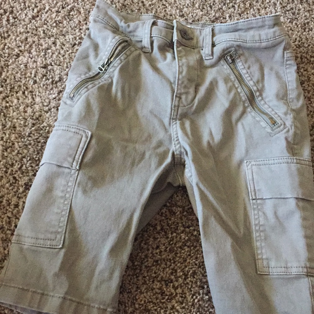 Green cargo shorts
